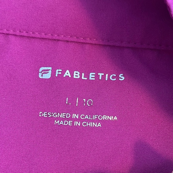 Fabletics Pink Fuchsia Zippered Lightweight Jacket Size L - Picture 7 of 8